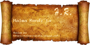 Halma Renáta névjegykártya