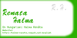 renata halma business card
